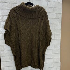 Cozy Brown Cable Knit Sweater